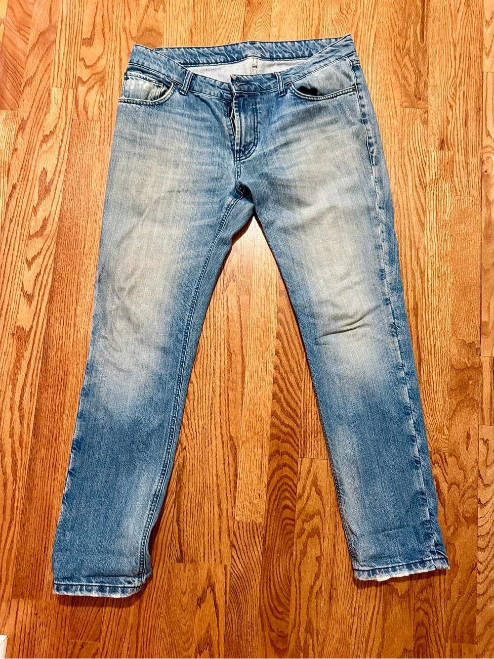 Light Wash Slim-Straight Men's Jeans
